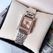 Ladies Luxury Square Diamante Bezel Style Watch