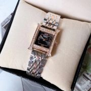 Ladies Luxury Square Diamante Bezel Style Watch