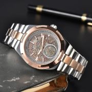 Mens Stainless Steel Skeleton Automatic Style Watch
