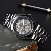 Mens Stainless Steel Skeleton Automatic Style Watch