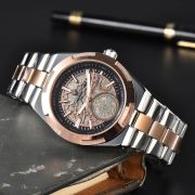 Mens Stainless Steel Skeleton Automatic Style Watch