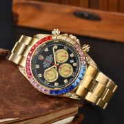 Mens Daytona Rainbow–Style Chronograph Luxury Watch