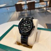 Mens Air-King Style Black Dial Automatic Watch