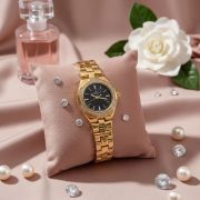 Ladies Luxury Style Watch With Diamante Bezel