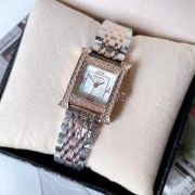 Ladies Luxury Square Diamante Bezel Style Watch
